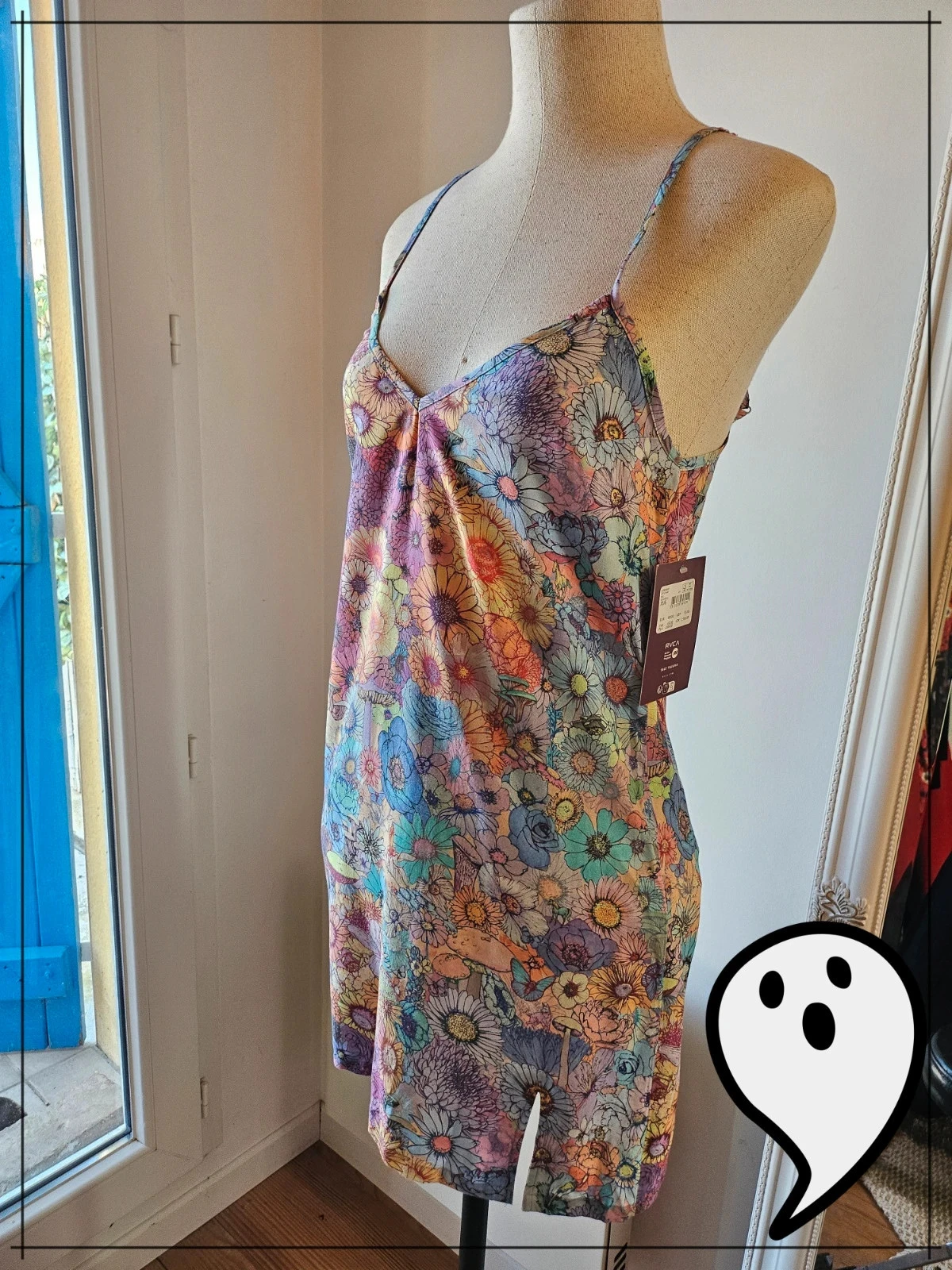 magnifique RVCA multicolor kawaii flower floral summer dress – photo 3